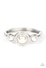 Load image into Gallery viewer, Debutante Daydream White Pearl Hinge Bracelet Paparazzi Accessories