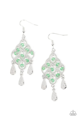 Sentimental Shimmer Green Earring Paparazzi Accessories
