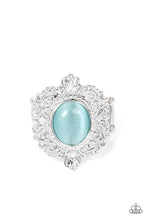 Load image into Gallery viewer, Delightfully Dreamy Blue Cat&#39;s Eye Ring Paparazzi Acessories