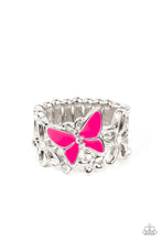 Load image into Gallery viewer, All Fluttered Up Pink Ring Paparazzi Accessories