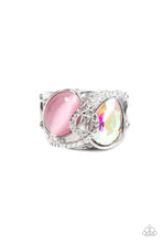 Load image into Gallery viewer, SELFIE-Indulgence Pink Cat&#39;s Eye Rhinestone Ring Paparazzi Accessories
