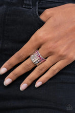 Load image into Gallery viewer, Sizzling Sultry Pink Rhinestone Ring Paparazzi Accessories