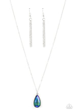 Load image into Gallery viewer, Interstellar Royal Green Oil Spill Rhinestone Necklace Paparazzi Accessories