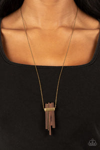 brass,long necklace,Cayman Castaway Brass Necklace
