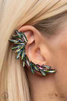 Because ICE Said So Multi Oil Spill Ear Crawler Earrings Paparazzi Accessories