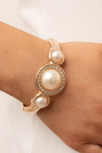gold,hinge,pearls,Debutante Daydream Gold Pearl Hinge Bracelet