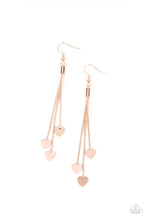 Load image into Gallery viewer, Higher Love Rose Gold Heart Earrings Paparazzi Accessories