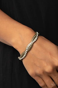 brass,hinge,rhinestones,Empire Envy Brass Rhinestone Hinge Bracelet