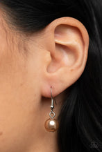 Load image into Gallery viewer, Sensational Showstopper Brown Pearl and Rhinestone Necklace Paparazzi Accessories