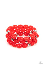 Load image into Gallery viewer, Coastal Coastin Red Stretchy Bracelet Paparazzi Accessories