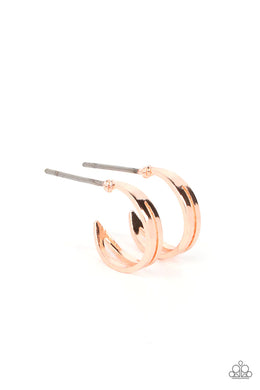 Smallest of Them All Rose Gold Hoop Earrings Paparazzi Accessories