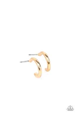 Skip The Small Talk Gold Hoop Earring Paparazzi Accessories