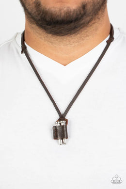 On the Lookout Brown Leather Urban Bracelet Paparazzi Accessories