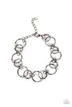 Load image into Gallery viewer, The Universe Revolves Around Me Black Gunmetal Rhinestone Bracelet Paparazzi Accessories