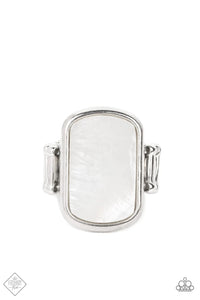 fashion fix,white,wide back,Tidal Tranquility White Ring