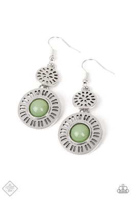 Ocean Orchard Green Earring Paparazzi Accessories