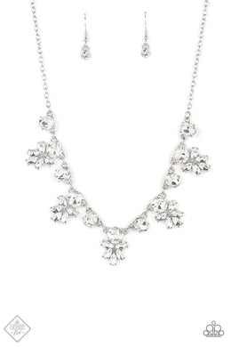 Prismatic Proposal White Rhinestone Necklace Paparazzi Accessories