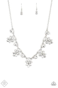 fashion fix,rhinestones,short necklace,white,Prismatic Proposal White Rhinestone Necklace