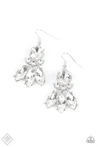 fishhook,rhinestones,white,To Have and To Sparkle White Rhinestone Earrings