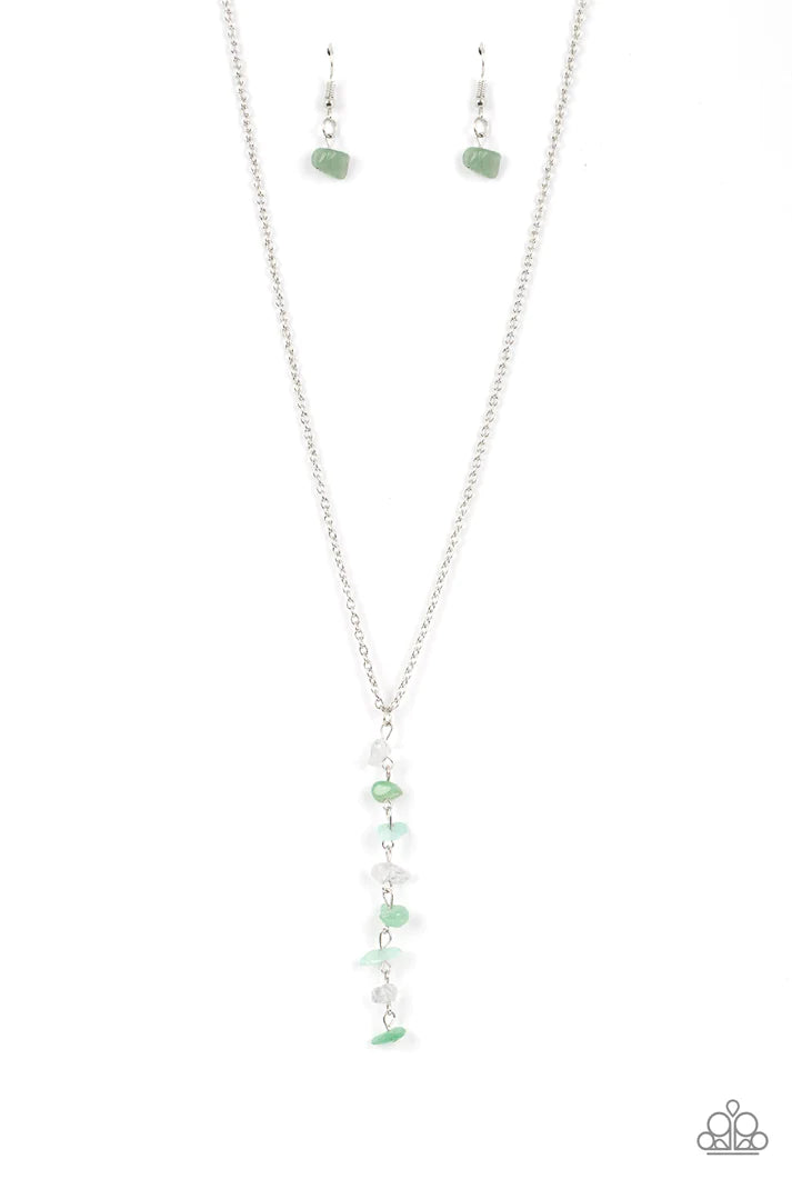 Tranquil Tidings Green Stone Necklace Paparazzi Accessories
