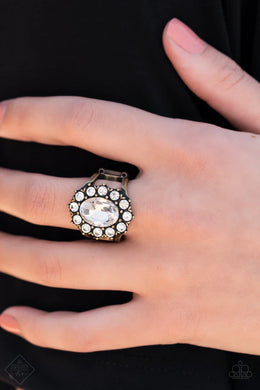Moxie Magic Brass Rhinestone Ring Paparazzi Accessories