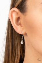 Load image into Gallery viewer, Flutter Forte White Rhinestone Butterfly Necklace Paparazzi Accessories