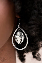 Load image into Gallery viewer, Artisan Refuge Silver Floral Earrings Paparazzi Accessories