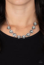Load image into Gallery viewer, Petunia Palace Green Rhinestone Floral Necklace Paparazzi Accessories