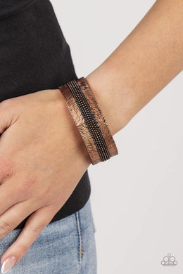 Rancho Refinement Copper Hinge Bracelet Paparazzi Accessories