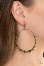 Load image into Gallery viewer, Simple Synchrony Brass Earring Paparazzi Accessories