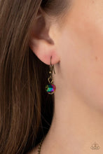 Load image into Gallery viewer, Tasteful Teardrops Brass Oil Spill Necklace Paparazzi Accessories