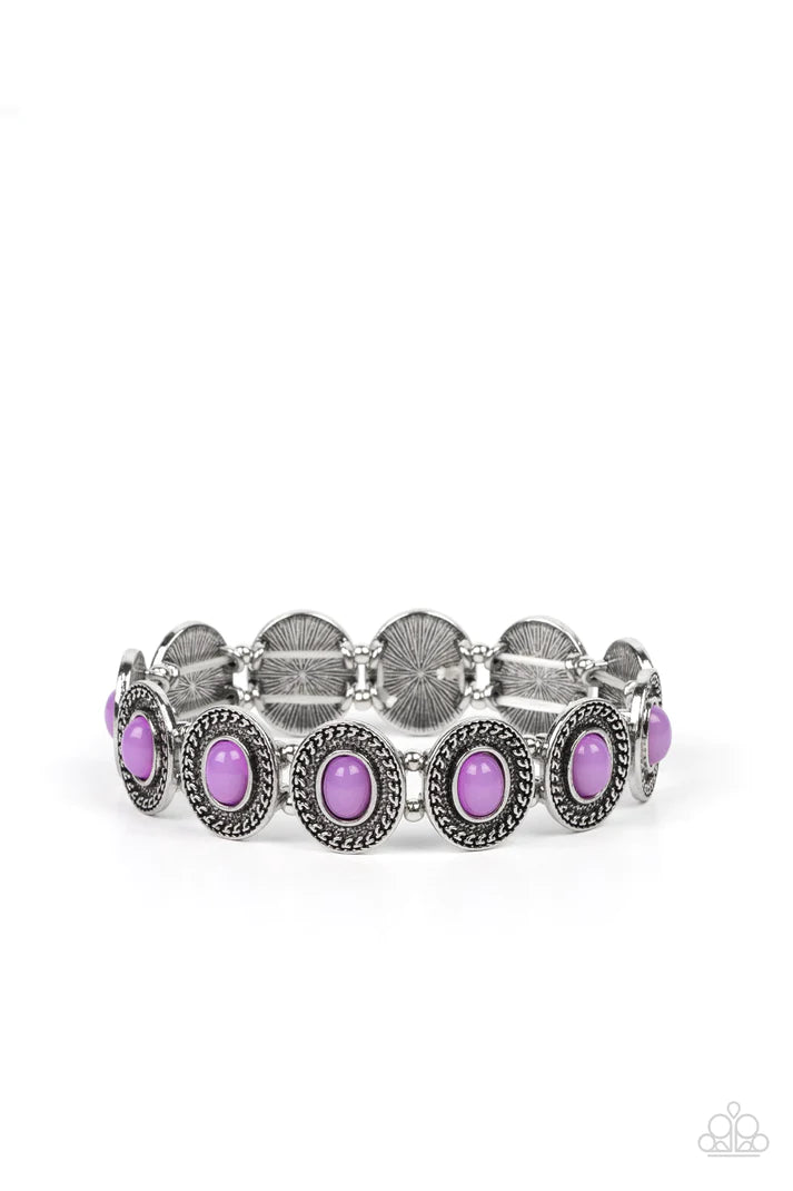 Dainty Delight Purple Stretchy Bracelet Paparazzi Accessories