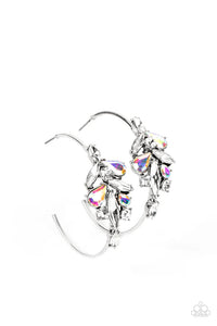 hoops,iridescent,multi,rhinestones,Arctic Attitude Multi Iridescent Rhinestone Hoop Earrings