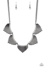 Load image into Gallery viewer, Mane Street Black Gunmetal Rhinestone Necklace Paparazzi Accessories