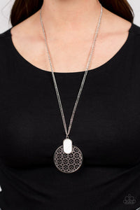 long necklace,white,South Beach Beauty White Necklace