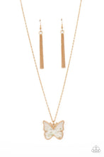 Load image into Gallery viewer, Give Me Butterflies Gold Butterfly Necklace Paparazzi Accessories