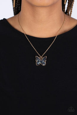 Give Me Butterflies Gold Butterfly Necklace Paparazzi Accessories