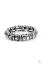 Load image into Gallery viewer, Ageless Glow Purple Rhinestone Stretchy Bracelet Paparazzi Accessories