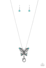 Load image into Gallery viewer, Badlands Butterfly Blue Turquoise Stone Butterfly Lanyard Paparazzi Accessories