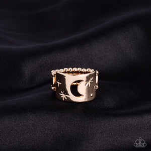 gold,wide back,Lunar Levels Gold Ring