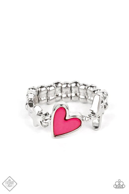 Contemporary Charm Pink Heart Ring