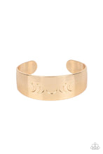 Load image into Gallery viewer, Lunar Effect Gold Cuff Bracelet Paparazzi Accessories