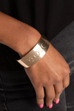 Load image into Gallery viewer, Lunar Effect Gold Cuff Bracelet Paparazzi Accessories