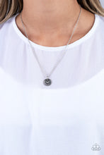 Load image into Gallery viewer, Stamped Sentiment Silver Heart Necklace Paparazzi Accessories