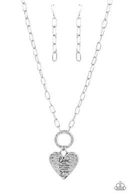 Brotherly Love Silver Heart Necklace Paparazzi Accessories