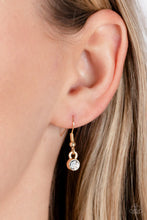 Load image into Gallery viewer, Diamond Season Gold Rhinestone Necklace Paparazzi Accessories