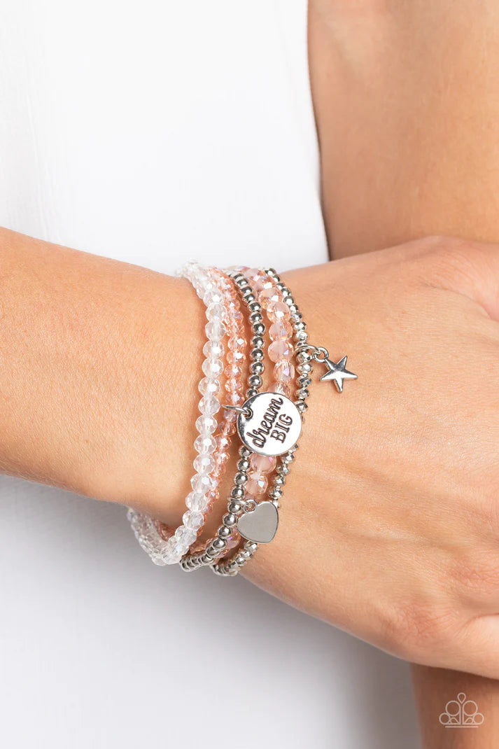 Teenage DREAMER Orange Stretchy Bracelet Paparazzi Accessories