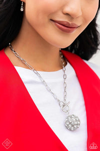 fashion fix,fishhook,hinge,rhinestones,short necklace,toggle,white,wide back,Magnificent Musings Complete Trend Blend 1123