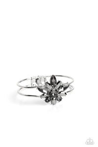 hinge,rhinestones,silver,Chic Corsage Silver Rhinestone Hinge Bracelet