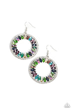 Load image into Gallery viewer, Wall Street Wreaths Multi Rhinestone Earrings Paparazzi Accessories